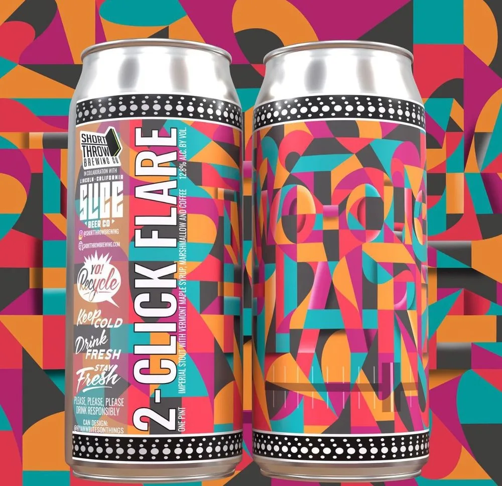 Short Throw logo on a can