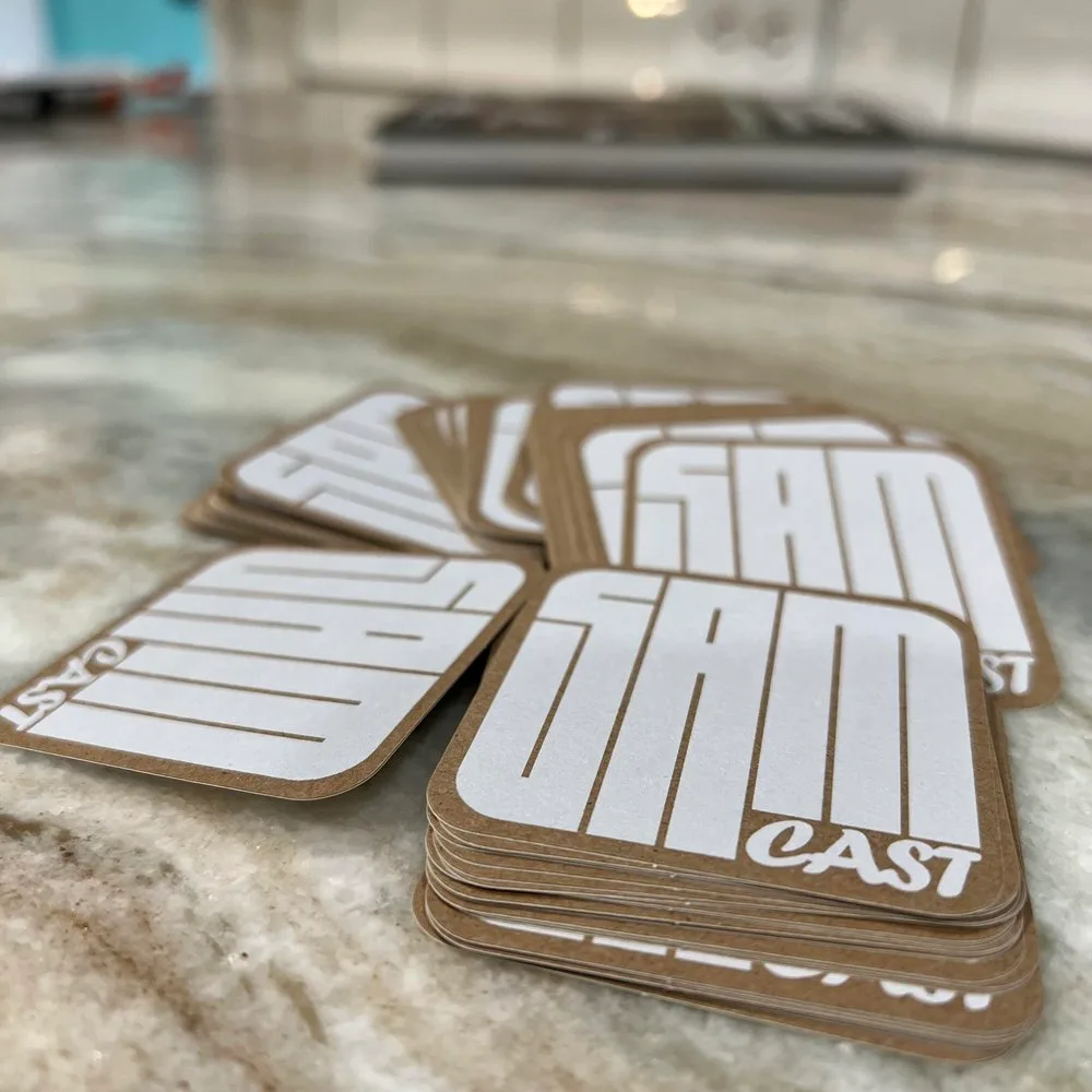 Safe as Milk v2 logo on stickers