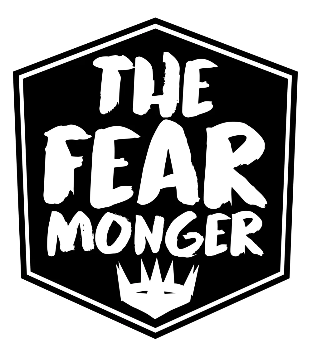 The Fearmonger logo in black and white