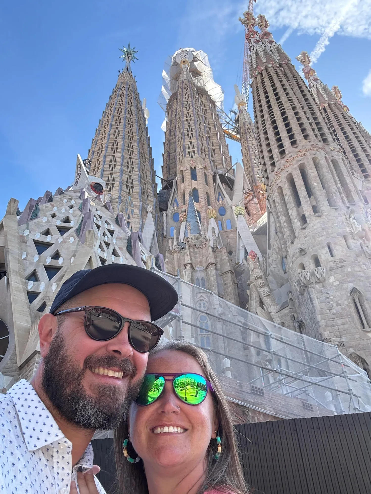 Crystal and I in front of the Sagrada Família